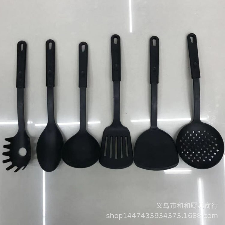 Kitchenware spoon and spatula set, 6-piece kitchenware spoon and spatula set, creative nylon set, nylon kitchenware handle Specification image