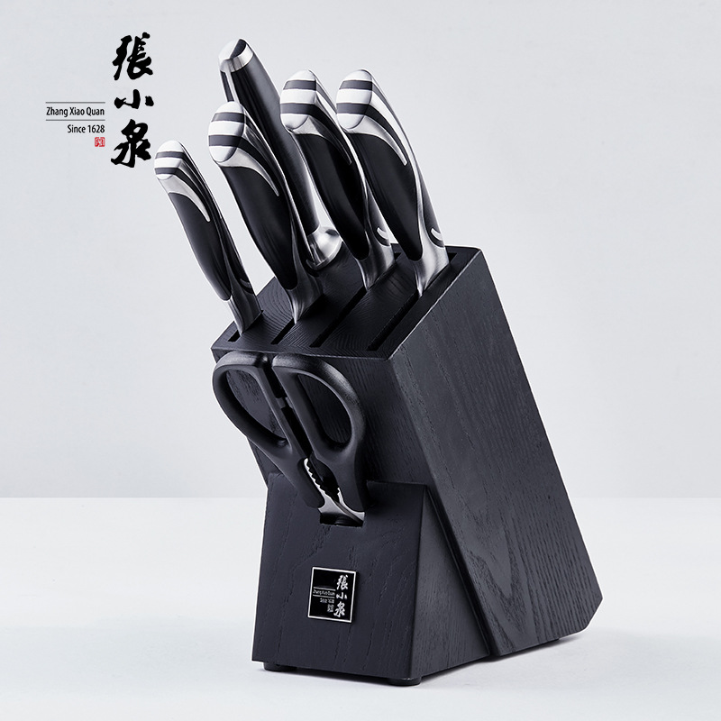 张小泉龙雀系列不锈钢刀具套装钼钒钢厨房菜刀切片刀水果刀七件套