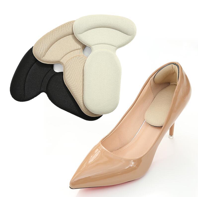 The heel of the two-in-one thickened anti-rubbing and anti-sticking silicone high heels with a half-size pad for foot protection