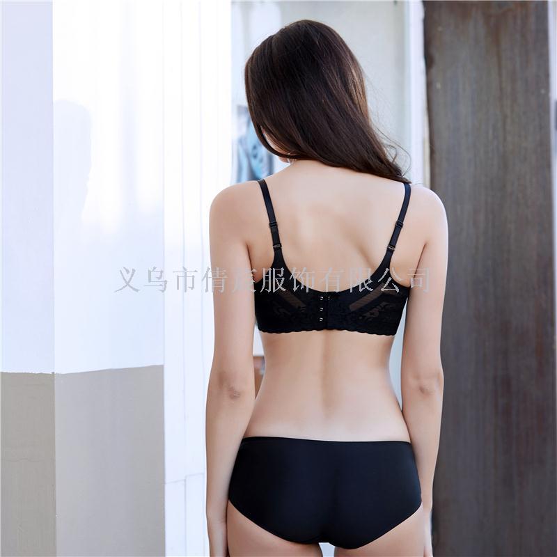 Europe And The United States French Thin With Soft Cup Invisible Sexy Plus Size Bra Without Underwire Comfortable Back With Chest Wrapped Qian Chen Specification drawing