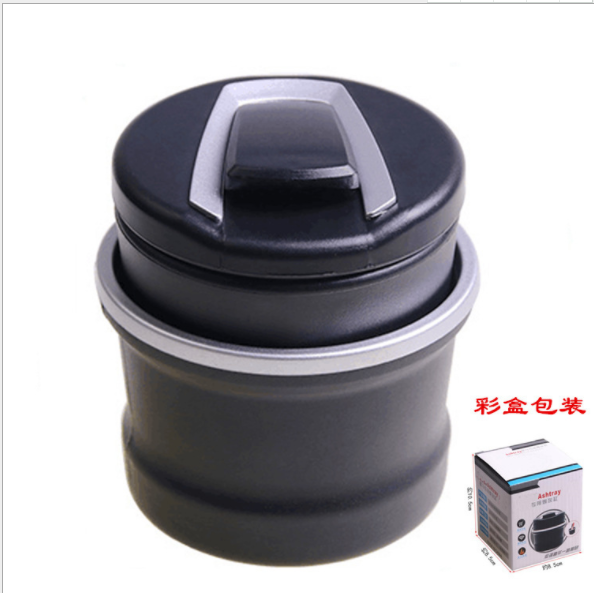 汽车用品车用烟灰缸带lED灯车载多功能烟缸产品图