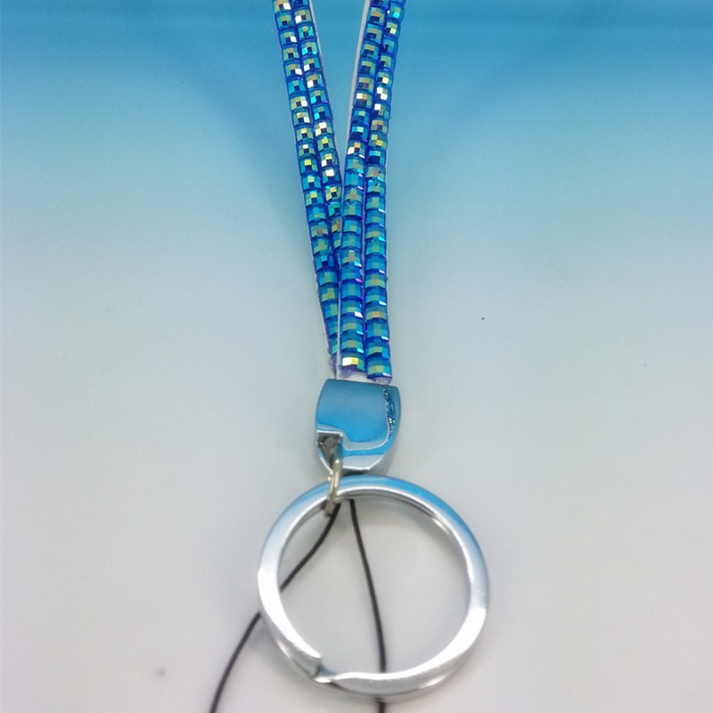 Custom Resin Drill With Korean Velvet Lanyard Crystal Shiny Stick Drill Lanyard details Picture