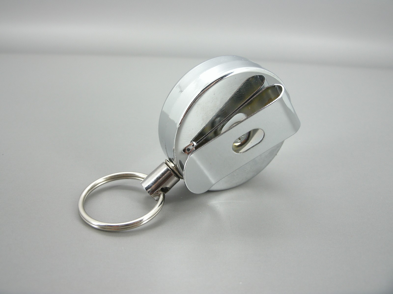Factory Direct Sales Diameter 5 Cm Metal Cable Puller Metal Telescopic Key Chain Specification drawing