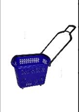 Supermarket basket plastic orchid plastic supermarket basket supermarket accessories, with wheel supermarket basket.