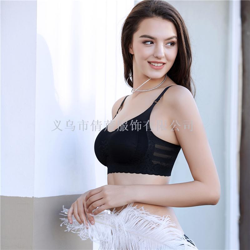 Europe And The United States French Thin With Soft Cup Invisible Sexy Plus Size Bra Without Underwire Comfortable Back With Chest Wrapped Qian Chen details Picture