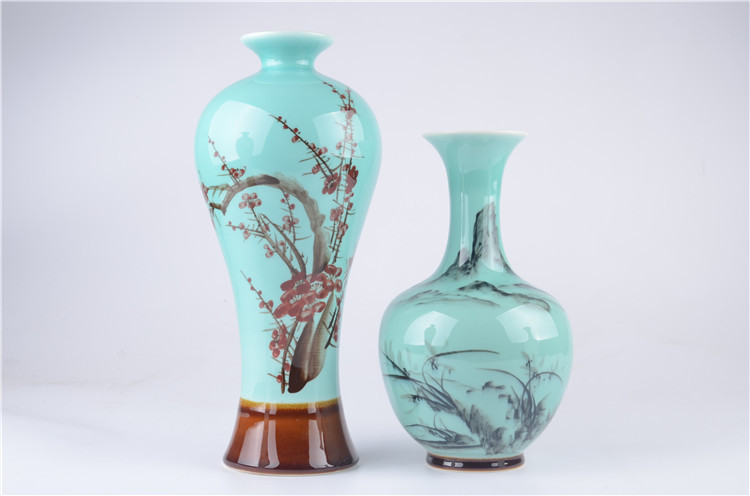 景德镇陶瓷花瓶工艺品家居摆件简约现代美人瓶复古创意礼品定制产品图