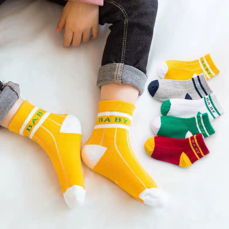 纯棉宝宝袜 儿童袜子 中筒袜 运动大童袜 带包装