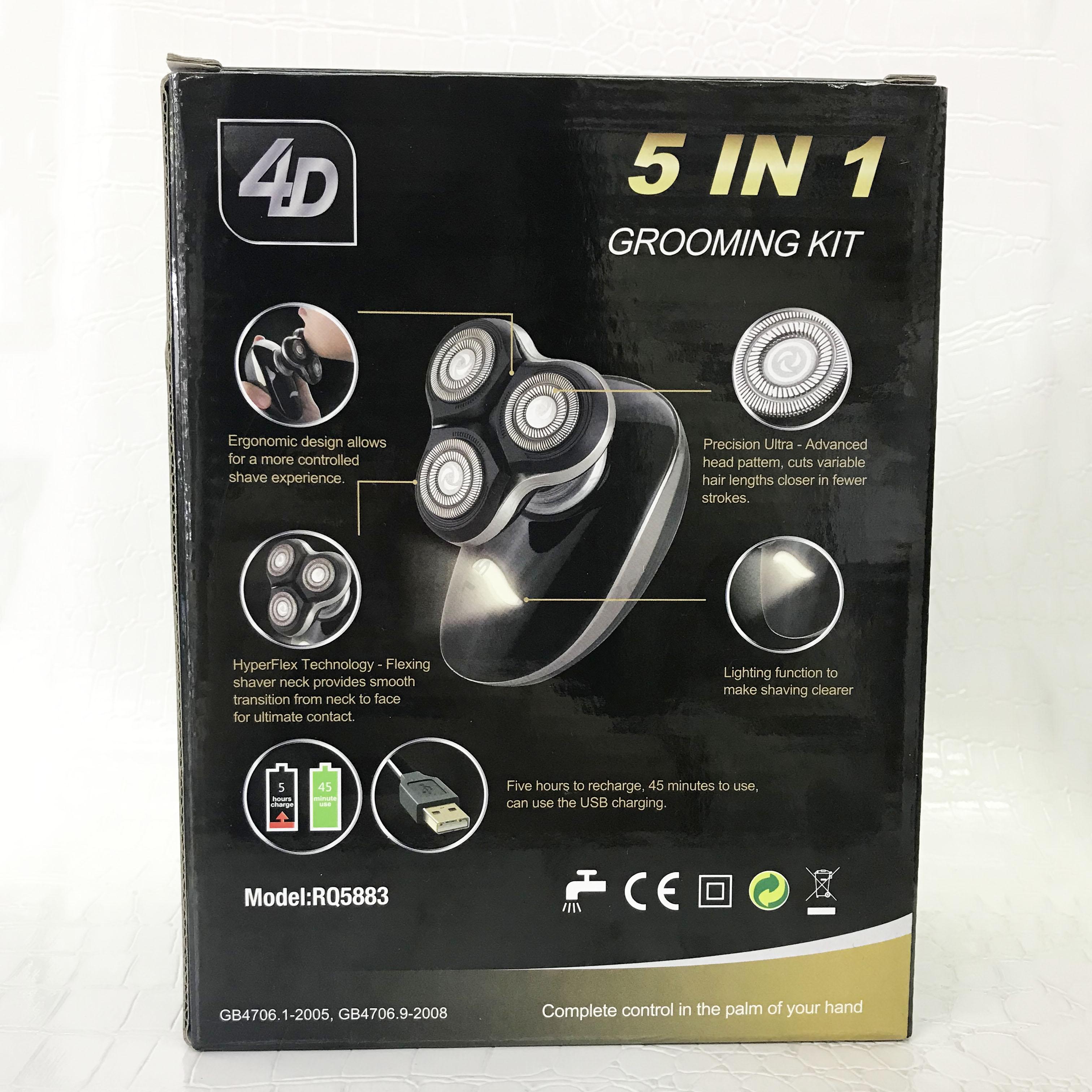 New 5-in-1 rechargeable waterproof razor Multi-functional men's electric razor Smart razor Application Scenario
