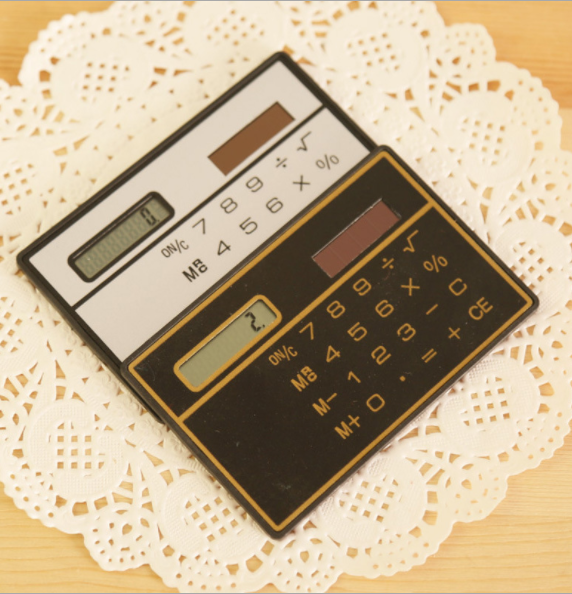Card-type thin calculator, portable solar calculator, learning and office supplies Application Scenario