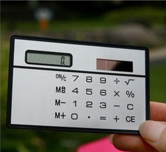 Card-type thin calculator, portable solar calculator, learning and office supplies Specification image