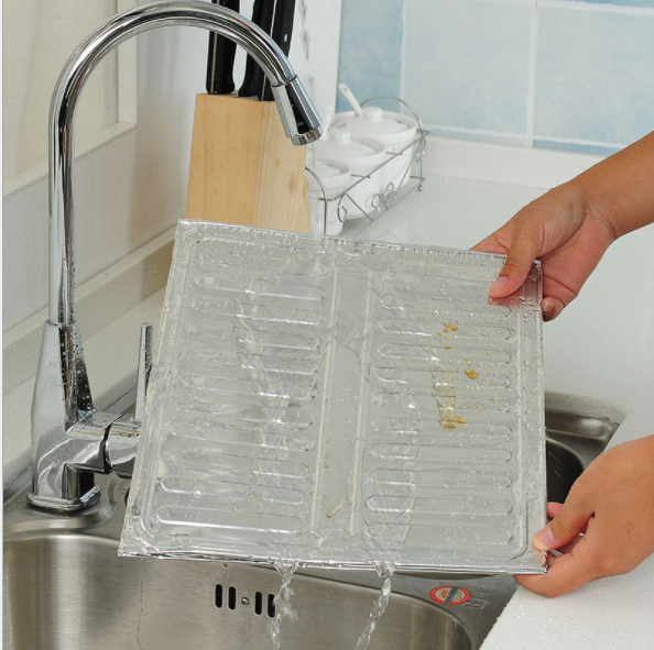 厨房用品煤气灶台铝箔挡油板 隔油铝箔 炒菜隔热防烫防溅油挡板细节图