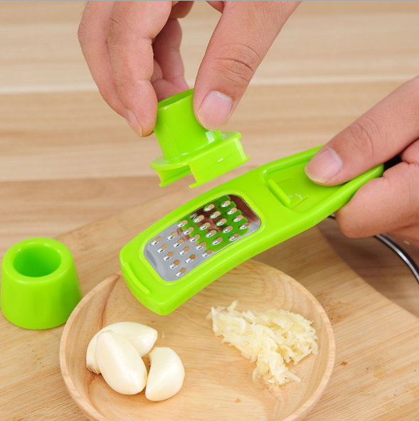 Kitchen tools: Household garlic grinder, garlic puree maker, creative multi-functional ginger grinder, garlic cutter, and garlic press Specification image