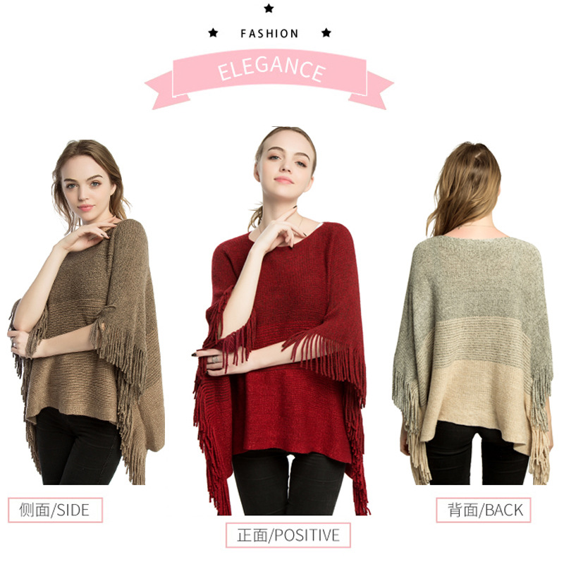 New Gold Wool Large Size Poncho Wholesale Poncho Manufacturers Direct Sales Imitation Cashmere Knitted Pullover Application Scenario