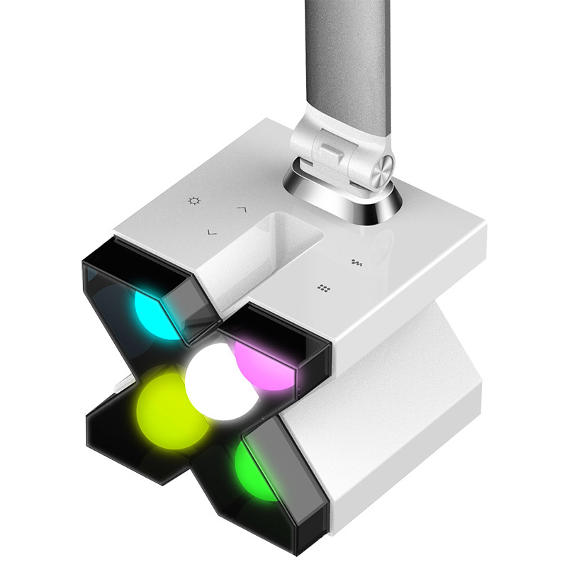 led护眼台灯折叠五档高亮度七彩调光学生宿舍