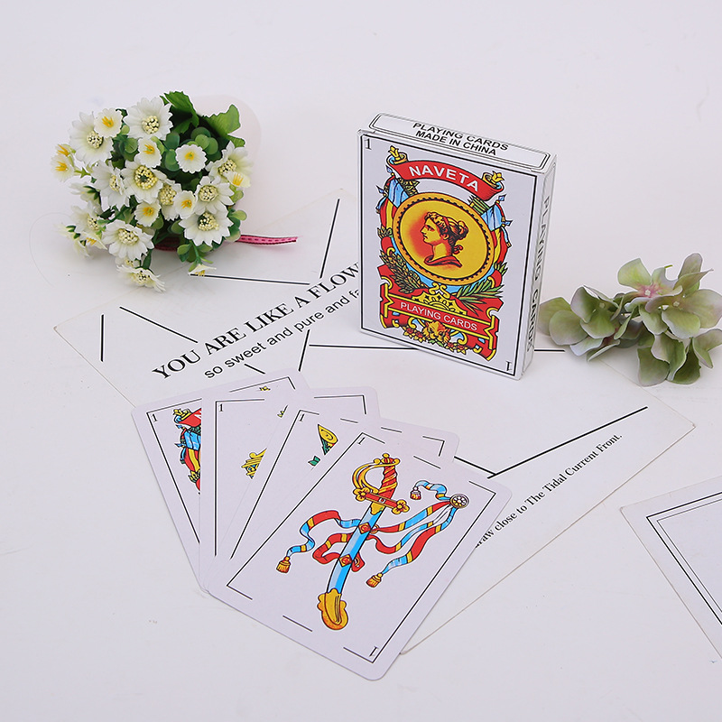 西班牙扑克牌现货直销出口外贸休闲娱乐游戏纸牌定制高档广告卡牌