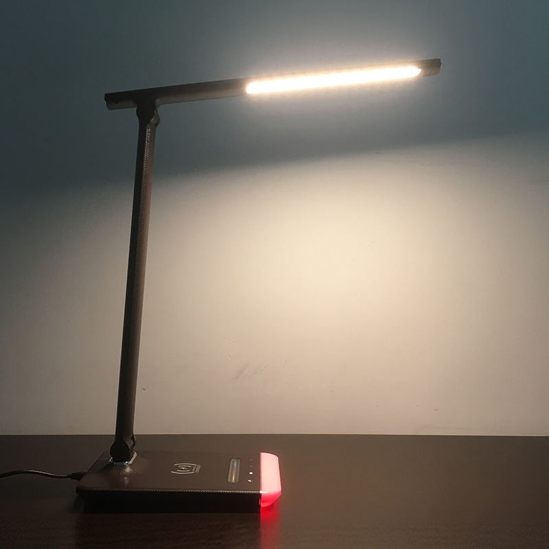 Mobile phone wireless charging desk lamp folding creative multi-functional student learning reading desk eye protection
