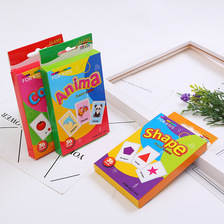 儿童英文启蒙早教卡片益智玩具宝宝看图识字学习桌游卡牌跨境货源