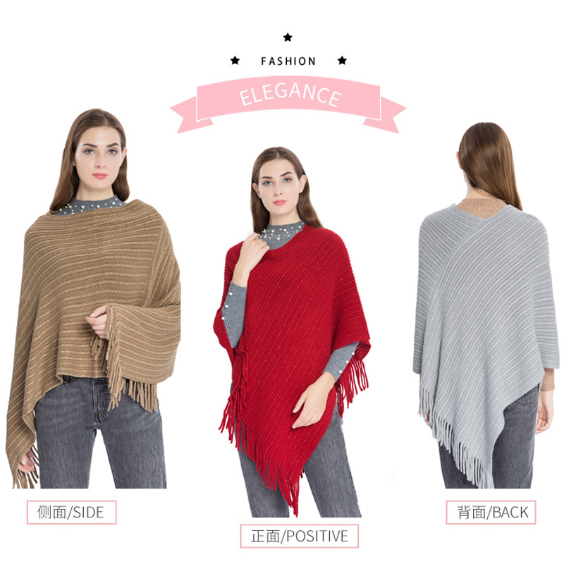 Europe And The United States Fashion Large Size Sleeveless Knitwear Women New Cross-Border Gold Wire Imitation Cashmere Pullover Cape Cape Application Scenario