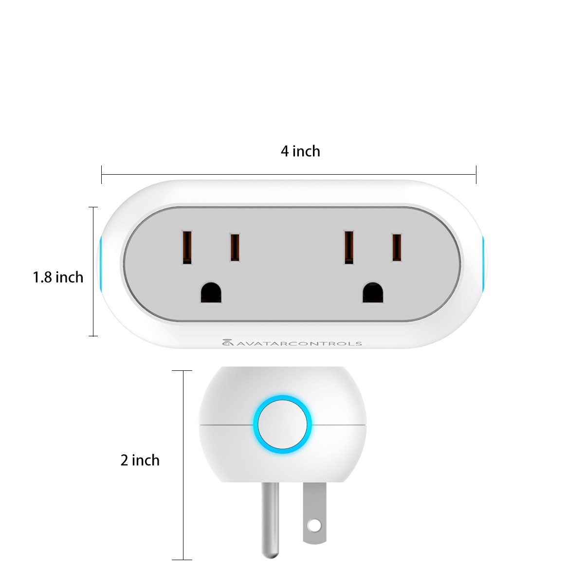 2019 Private model smart home 1 to 2 WiFi American standard smart socket