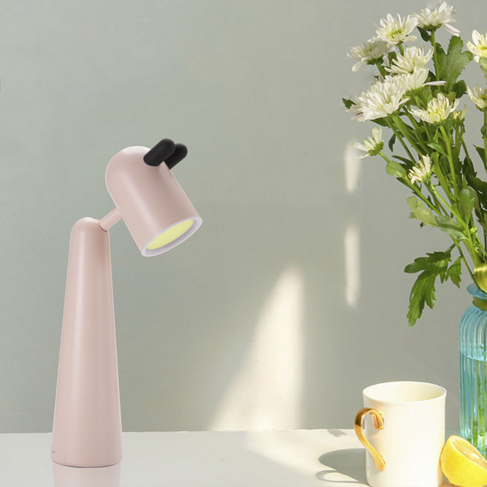 2019 new creative dog lamp charging cartoon lucky dog lamp night feeding LED bed
