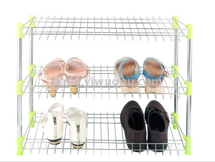 Stainless steel thickened multi-layer shoe rack integrated multi-layer creative shoe rack storage layer rack