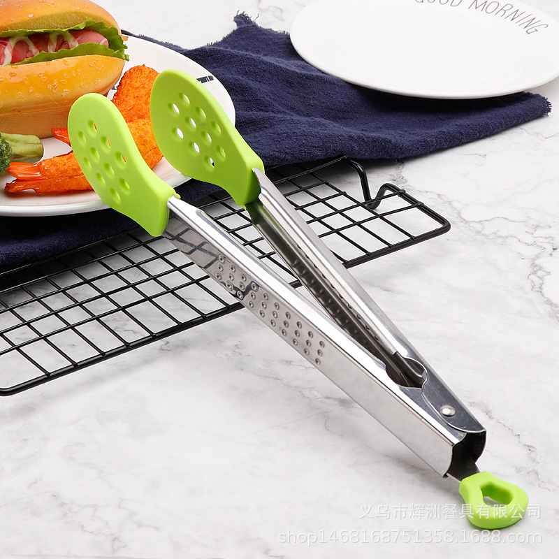 Kitchen tools: scissors, food tongs, hotel kitchenware, stainless steel, silicone, barbecue tongs, steak tongs, bread tongs Specification image