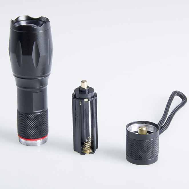 Outdoor LED long-range 3-level strong light aluminum alloy self-defense super bright flashlight Specification image