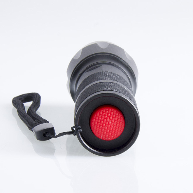 Outdoor LED long-range 3-level strong light aluminum alloy self-defense super bright flashlight details Picture