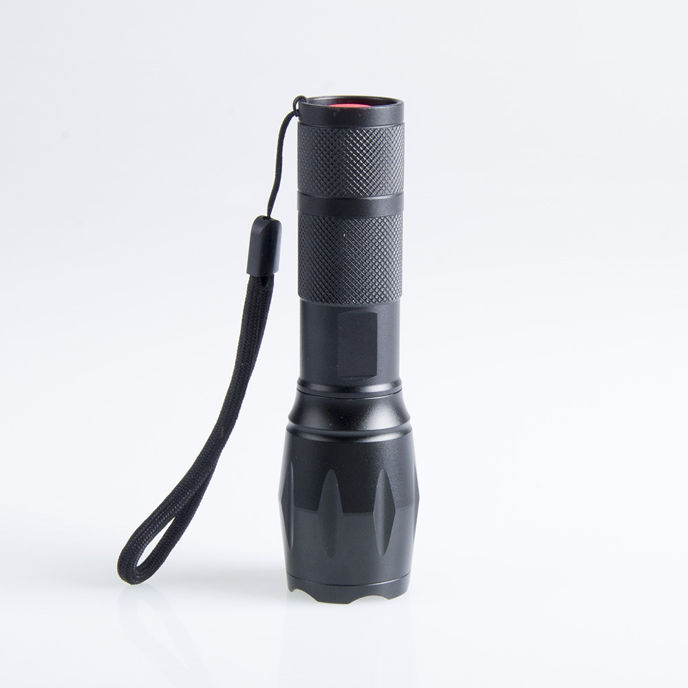 Outdoor LED long-range 3-level strong light aluminum alloy self-defense super bright flashlight