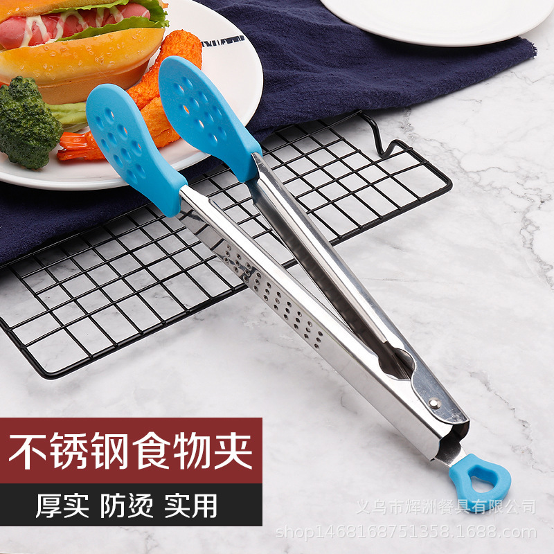 Kitchen tools: scissors, food tongs, hotel kitchenware, stainless steel, silicone, barbecue tongs, steak tongs, bread tongs