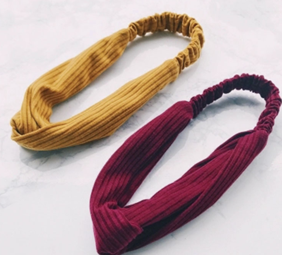 Korean style fashionable new hair accessories, headwear, knitted fabric, cross-knotted hair bands, elastic and sweet hair bands details Picture