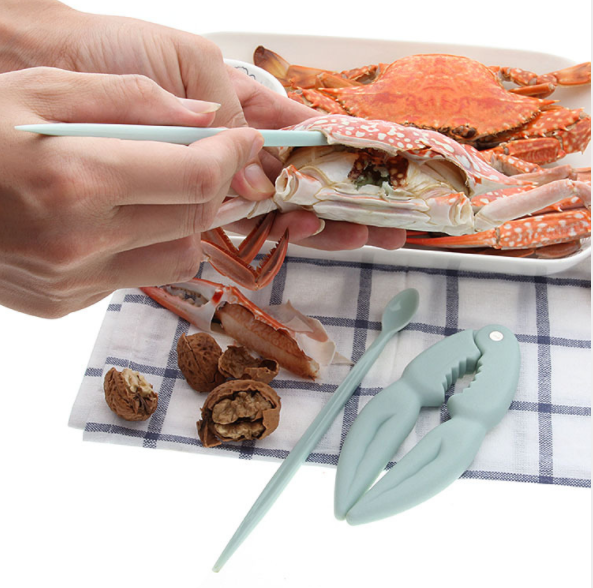 Discounted Nordic-style crab-eating tools eight-piece set, PP plastic crab-eating eight-piece crab pincers gift set in stock Specification image