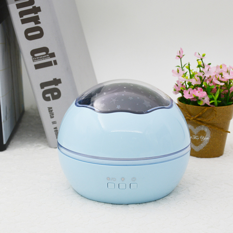 Small ball romantic sky rotating projection lamp baby sleeping lamp bedroom small night lamp