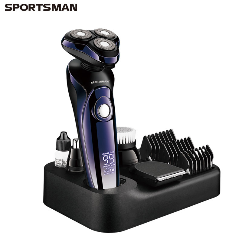 Sm-530 electric shaver multi-function charging razor digital display battery body wash with base 4D