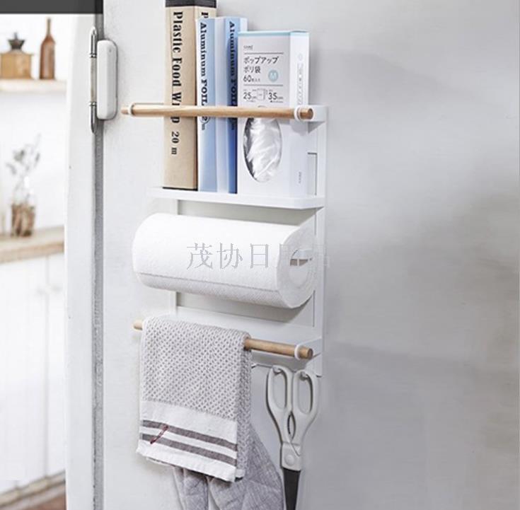 Refrigerator shelf paper towel wall cutlery for storage of sundries iron absorption type items hanger kitchen shelf