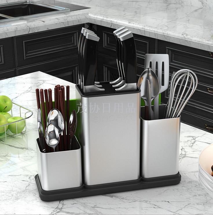 Stainless steel chopstick container household chopsticks basket kitchen chopsticks stand Chopsticks chopping board storage knife stand