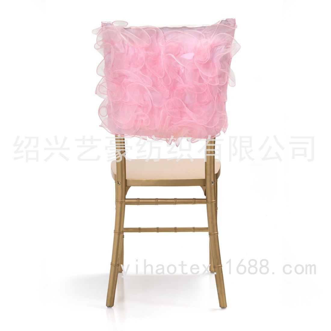 New wedding banquet bamboo chair back, flower fish silk pattern chair cover, organza link chair cover and chair cap