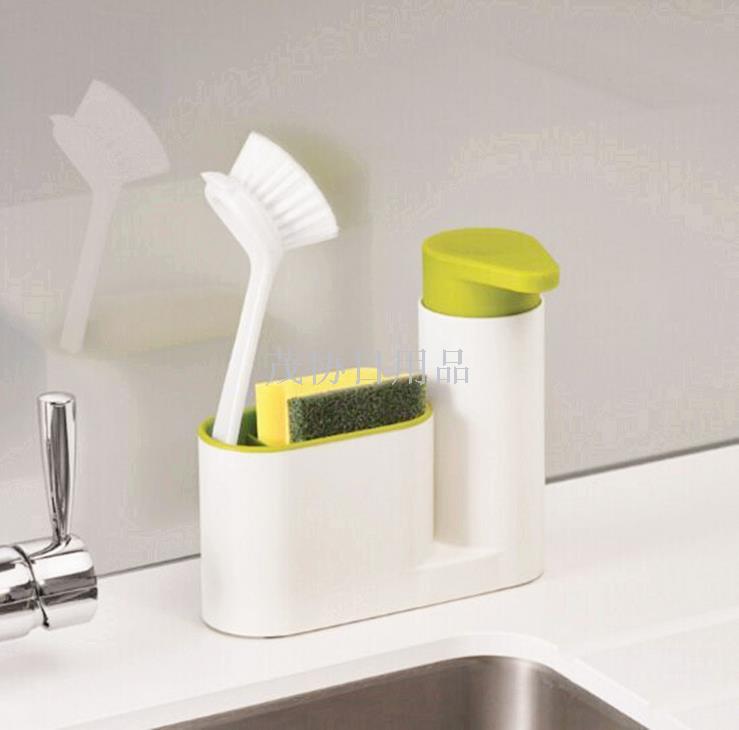 Kitchen multi-functional storage container Kitchen dishwashing sponge detergent soap dispenser hand sanitizer bottle 2 sets