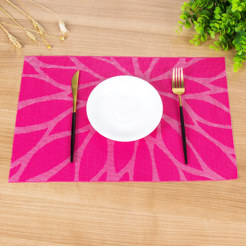 Wholesale of 30*45cm heat-insulating coasters, a classic anti-slip mat for hotels with a mesh jacquard pattern for one meal details Picture