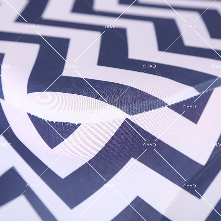 Black and white wavy striped elastic chair covers, hotel, restaurant, wedding and celebration chair covers wholesale Application Scenario