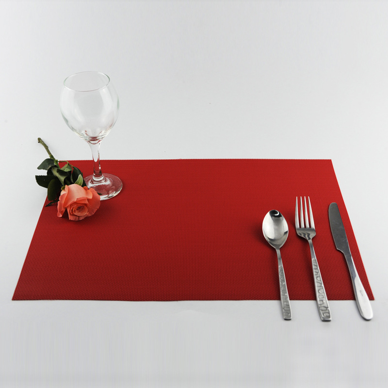 One meal, one mat solid color PVC Western placemats, hotel Western placemats, Teslin fashionable and novel placemats details Picture