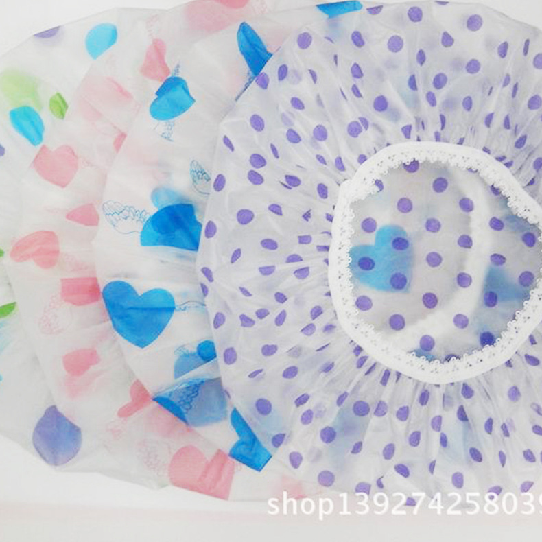 Eva Lace Lace Shower Cap/Waterproof Shower Cap/Color Mix With Colorful Fashion Specification drawing