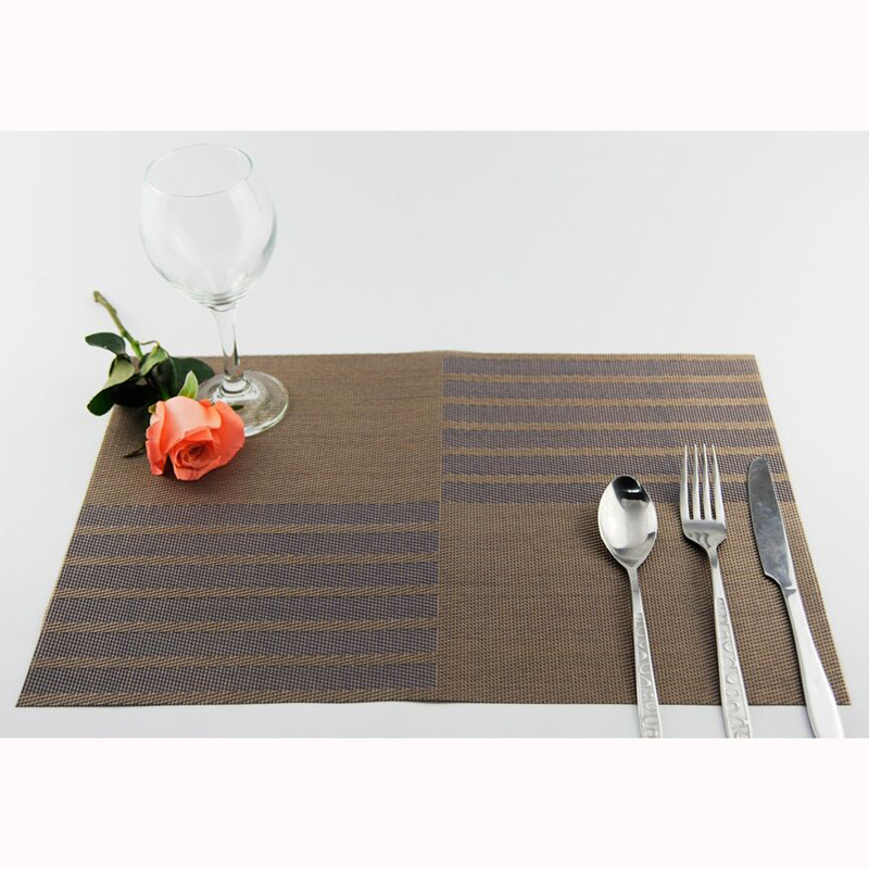 Gift box of 2 pieces of PVC placemats, New square grid hotel table MATS, Western restaurant placemats, 30*45cm, wholesale placemats details Picture