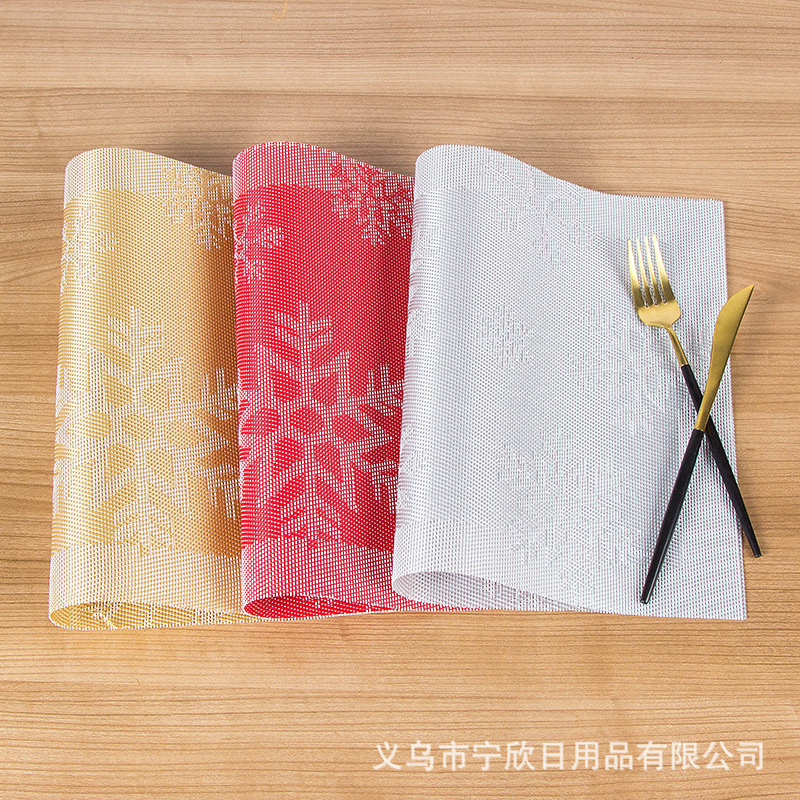 One Meal Of Teslin Fashion Western Placemat Christmas Placemat Holiday Gift Placemat Application Scenario