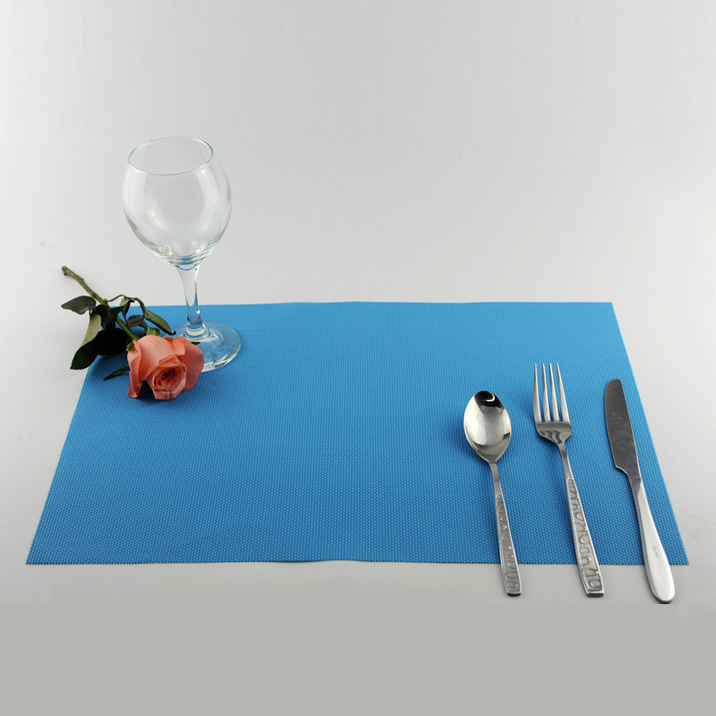 One meal, one mat solid color PVC Western placemats, hotel Western placemats, Teslin fashionable and novel placemats Specification image