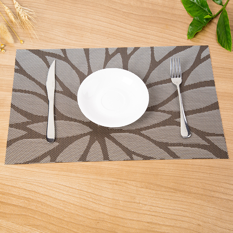 Wholesale of 30*45cm heat-insulating coasters, a classic anti-slip mat for hotels with a mesh jacquard pattern for one meal Application Scenario