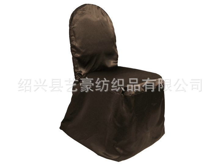Chocolate-colored Ding chair covers, hotel wedding chair covers wholesale, universal anti-stain chair covers details Picture
