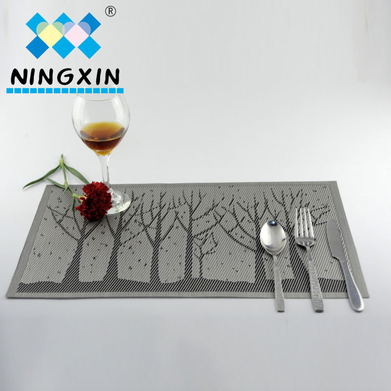 Little Tree jacquard PVC Western placemats Hotel Classic Modern Western placemats 30*45cm anti-slip coasters Placemats