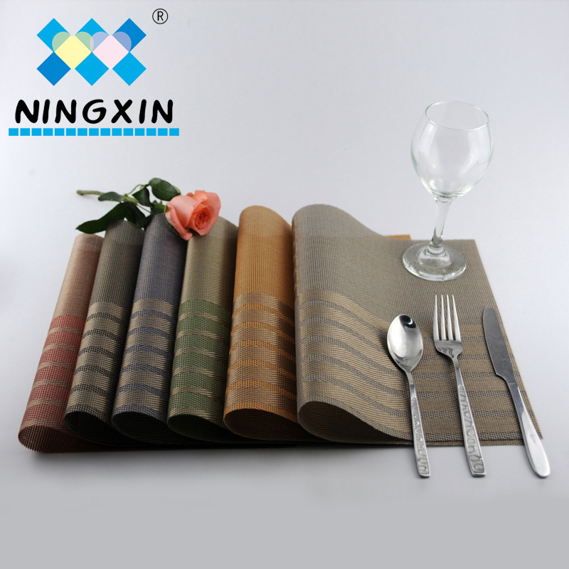 Gift box of 2 pieces of PVC placemats, New square grid hotel table MATS, Western restaurant placemats, 30*45cm, wholesale placemats