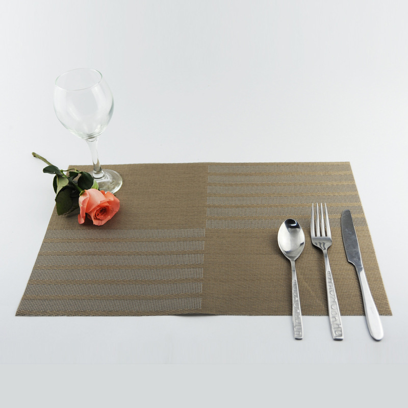 Gift box of 2 pieces of PVC placemats, New square grid hotel table MATS, Western restaurant placemats, 30*45cm, wholesale placemats Specification image